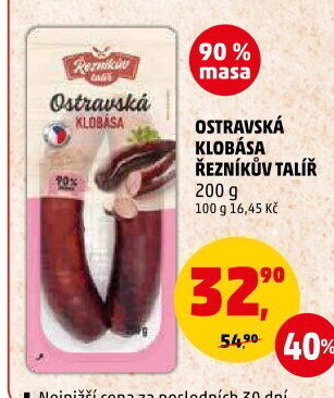 Ostravská klobása Řezníkův talíř