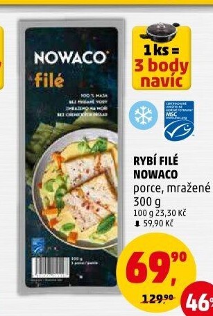 Rybí filé mražené Nowaco