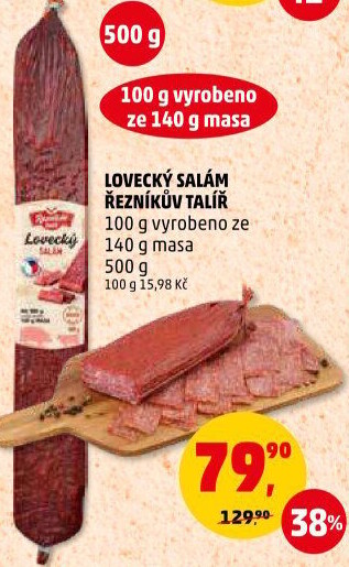 Salám lovecký Řezníkův talíř