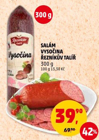 Salám Vysočina Řezníkův talíř