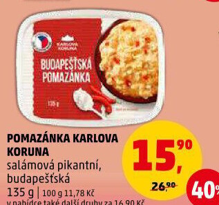 Salámová pikantní pomazánka Karlova Koruna