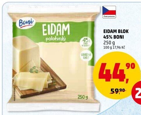 Sýr Eidam 45% Boni
