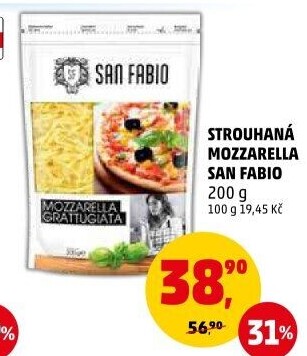 Sýr Mozzarella strouhaná San Fabio