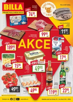 akční leták BILLA 22.2.2023-28.2.2023