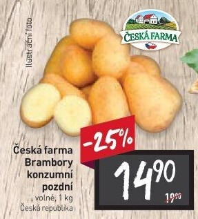 Brambory konzumní pozdní Česká farma