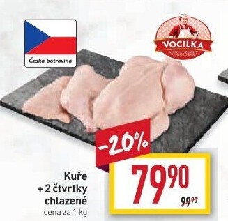 Kuře + 2 čtvrtky Vocílka