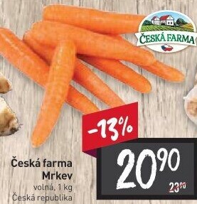 Mrkev Česká farma
