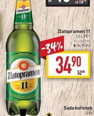 Pivo světlý ležák 11° Zlatopramen