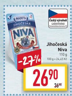 Sýr Niva Jihočeská 50% Madeta