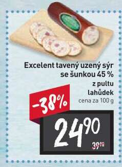Sýr tavený salámový uzený 45% Excelent