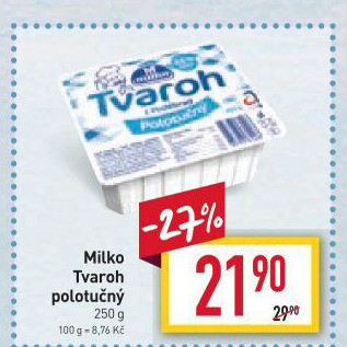 Tvaroh polotučný z Poděbrad Milko