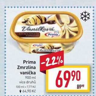 Zmrzlina ve vaničce Prima