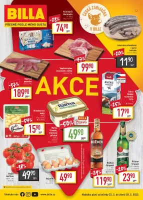 akční leták BILLA 22.2.2023-28.2.2023