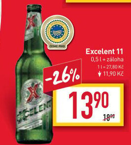 Pivo světlý ležák 11° Excelent