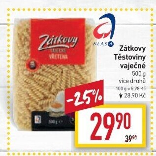 Těstoviny vaječné Zátkovy