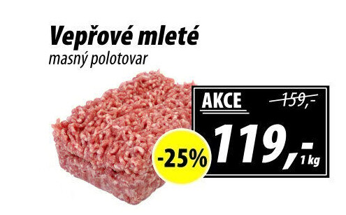 Maso mleté vepřové