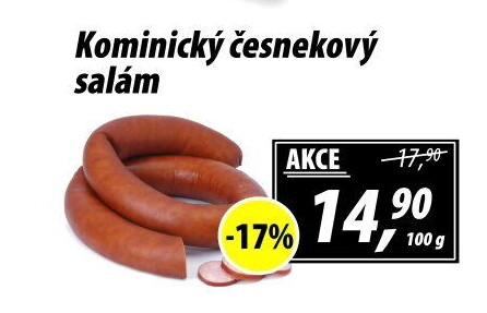 Salám kominický česnekový točený