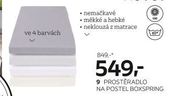 BOXSPRINGOVÉ PROSTĚRADLO