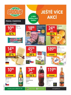 akční leták Globus 1.3.2023-7.3.2023
