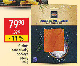 Losos divoký Sockeye uzený Globus