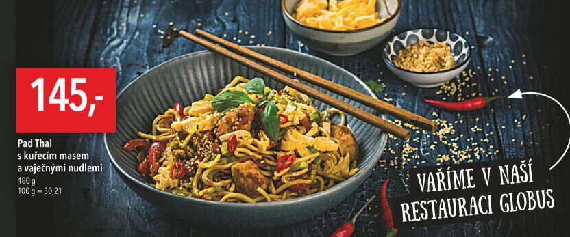 Pad Thai s kuřecím masem a nudlemi Globus