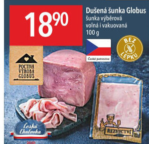 Šunka dušená výběrová Globus