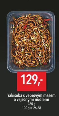 Yakisoba s vepřovým masema nudlemi Globus