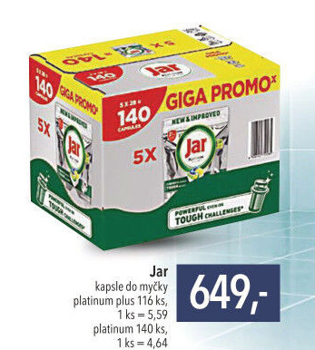 Kapsle do myčky Platinum Jar
