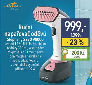 Napařovač oděvů ETA Stephany 2270 90000