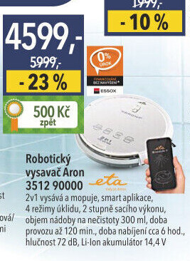 Robotický vysavač ETA Aron 3512 90000