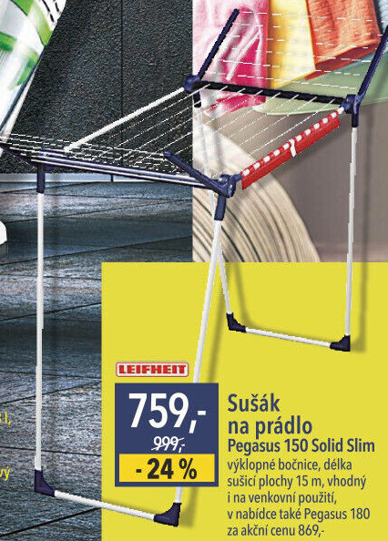 Sušák na prádlo Pegasus 150Solid Slim Leifheit