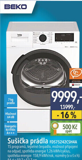 Sušička prádla Beko FDS75242CSH4A