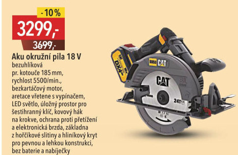 Aku okružní pila CAT