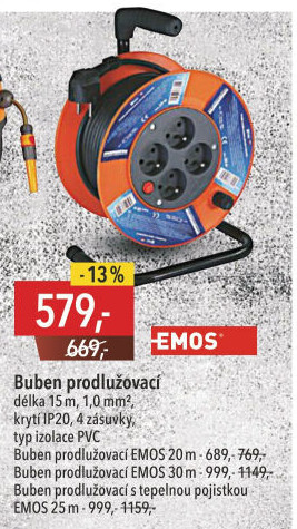 Prodlužovací kabel na bubnu Emos