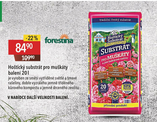 Substrát pro muškáty Hoštické hnojivo