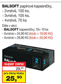 Papírové kapesníčky 3vrstvé BALsoft - box