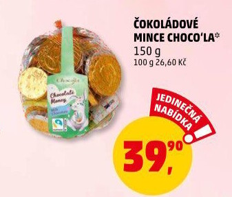 Čokoládové mince Choco'