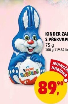 Čokoládový zajíc s překvapením Kinder