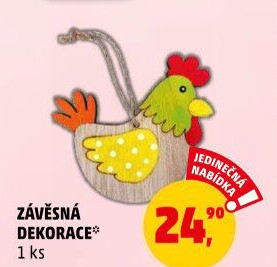 Dřevěná závěsná dekorace