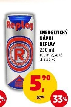 Energetický nápoj Replay
