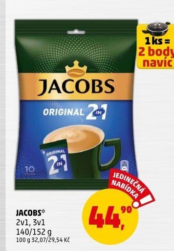 Instantní káva porcovaná 2v1 Jacobs Original