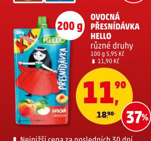 Ovocná kapsička Hello