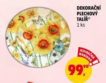 Plechový talíř