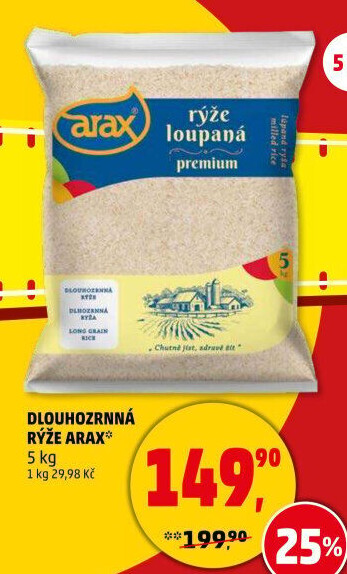 Rýže dlouhozrnná Arax
