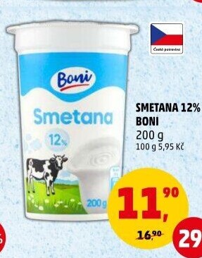 Smetana na vaření 12% Boni