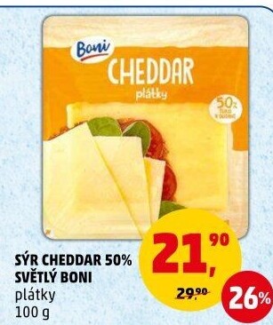 Sýr Cheddar Boni