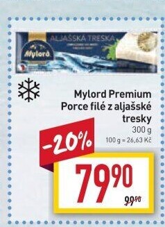 Aljašská treska filé pro děti mražené Premium Mylord