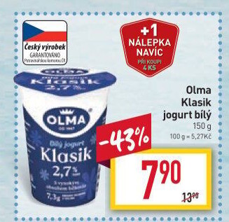 Bílý jogurt Klasik Olma