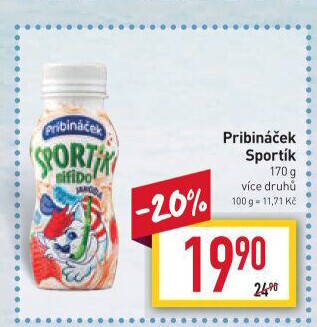 Jogurtový nápoj Sportík Pribináček