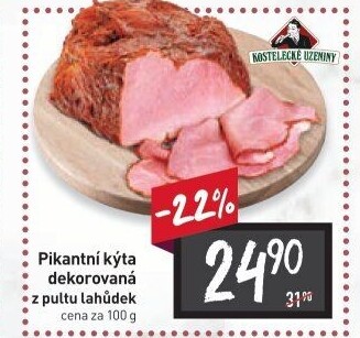 Kýta dekorovaná pikant Kostelecké uzeniny